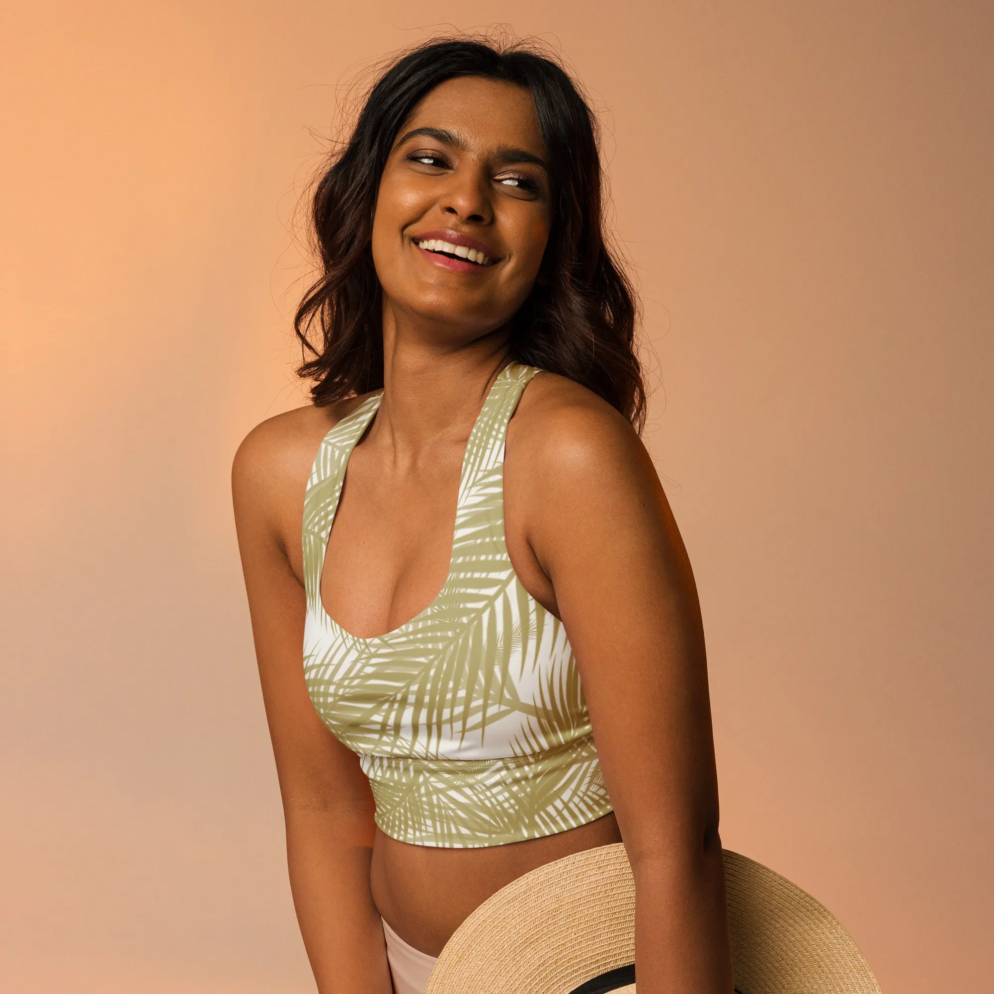 Jungle Gold Longline Sports Bra