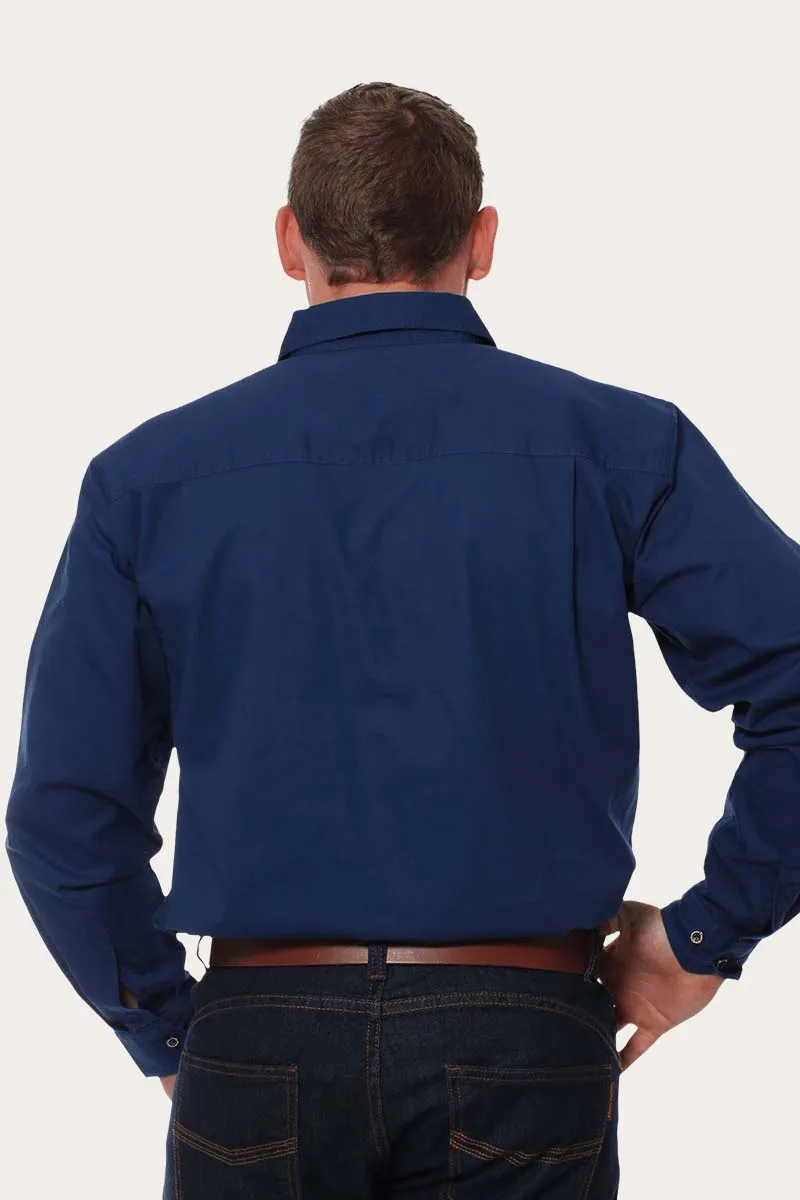 King River Full Button Work Shirt - Navy