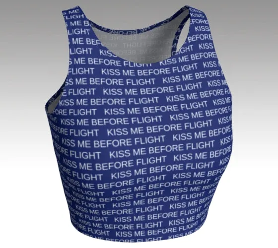 Kiss Me Before Flight- Crop Top