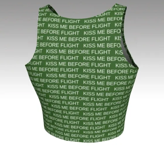 Kiss Me Before Flight- Crop Top