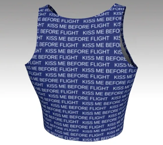 Kiss Me Before Flight- Crop Top