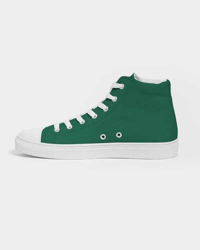 Medium Dark Cool Green Women's High-top Canvas Sneakers | Women's | Medium Dark Pure Cool Green | C100M0Y75K60
