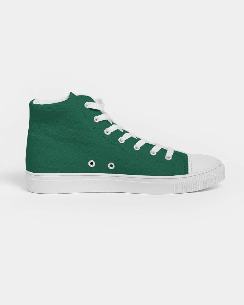 Medium Dark Cool Green Women's High-top Canvas Sneakers | Women's | Medium Dark Pure Cool Green | C100M0Y75K60