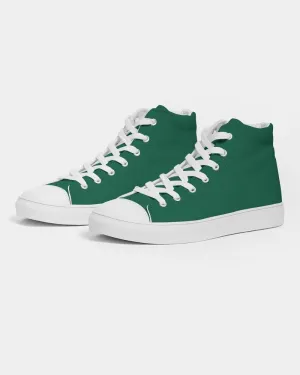 Medium Dark Cool Green Women's High-top Canvas Sneakers | Women's | Medium Dark Pure Cool Green | C100M0Y75K60