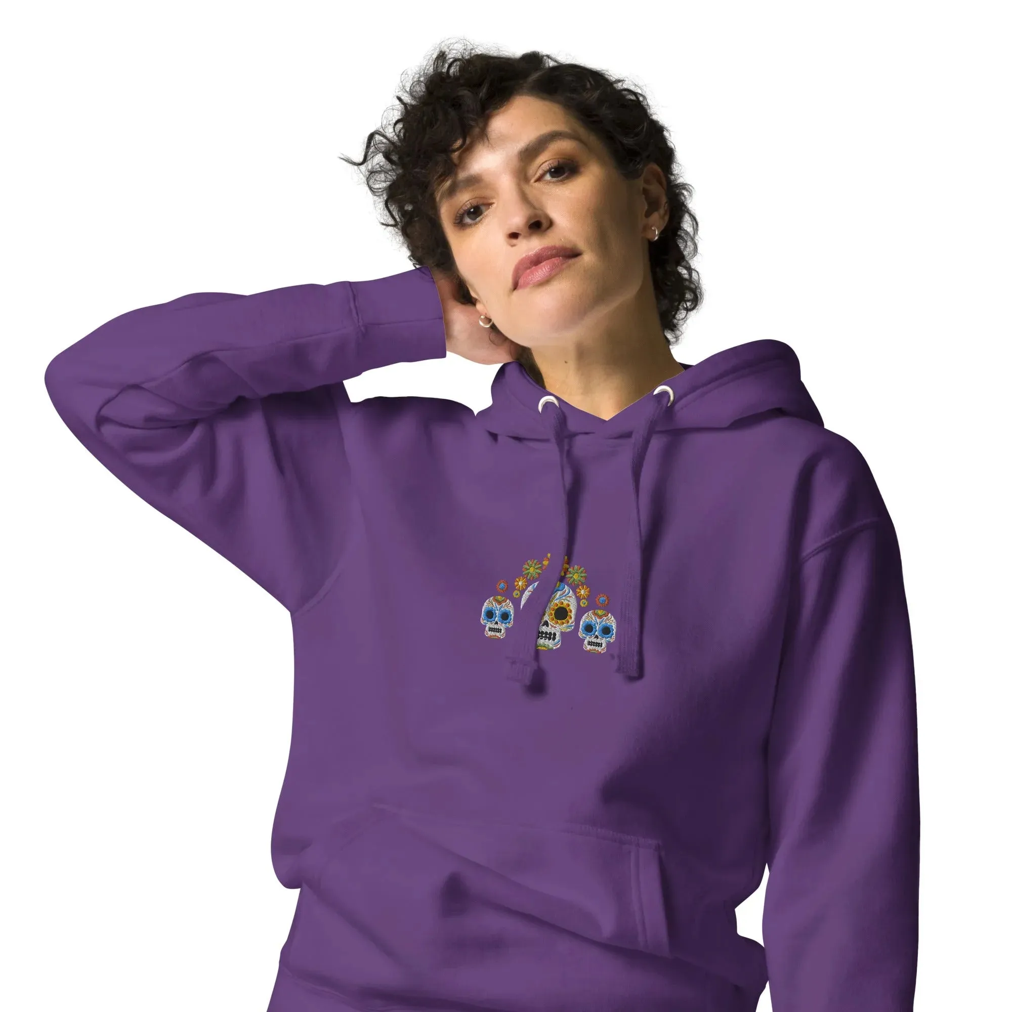 Mexican Day of the Dead Embroidered Hoodie