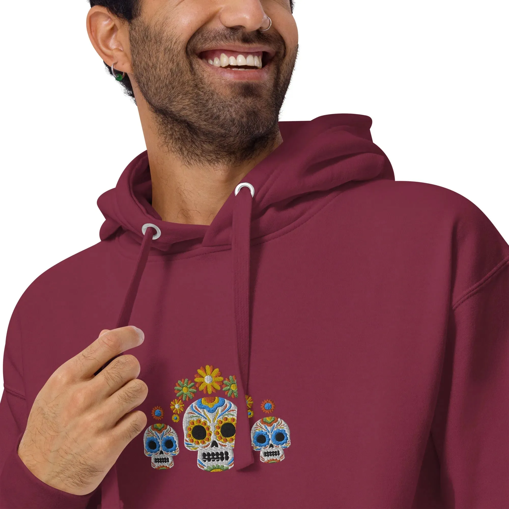 Mexican Day of the Dead Embroidered Hoodie