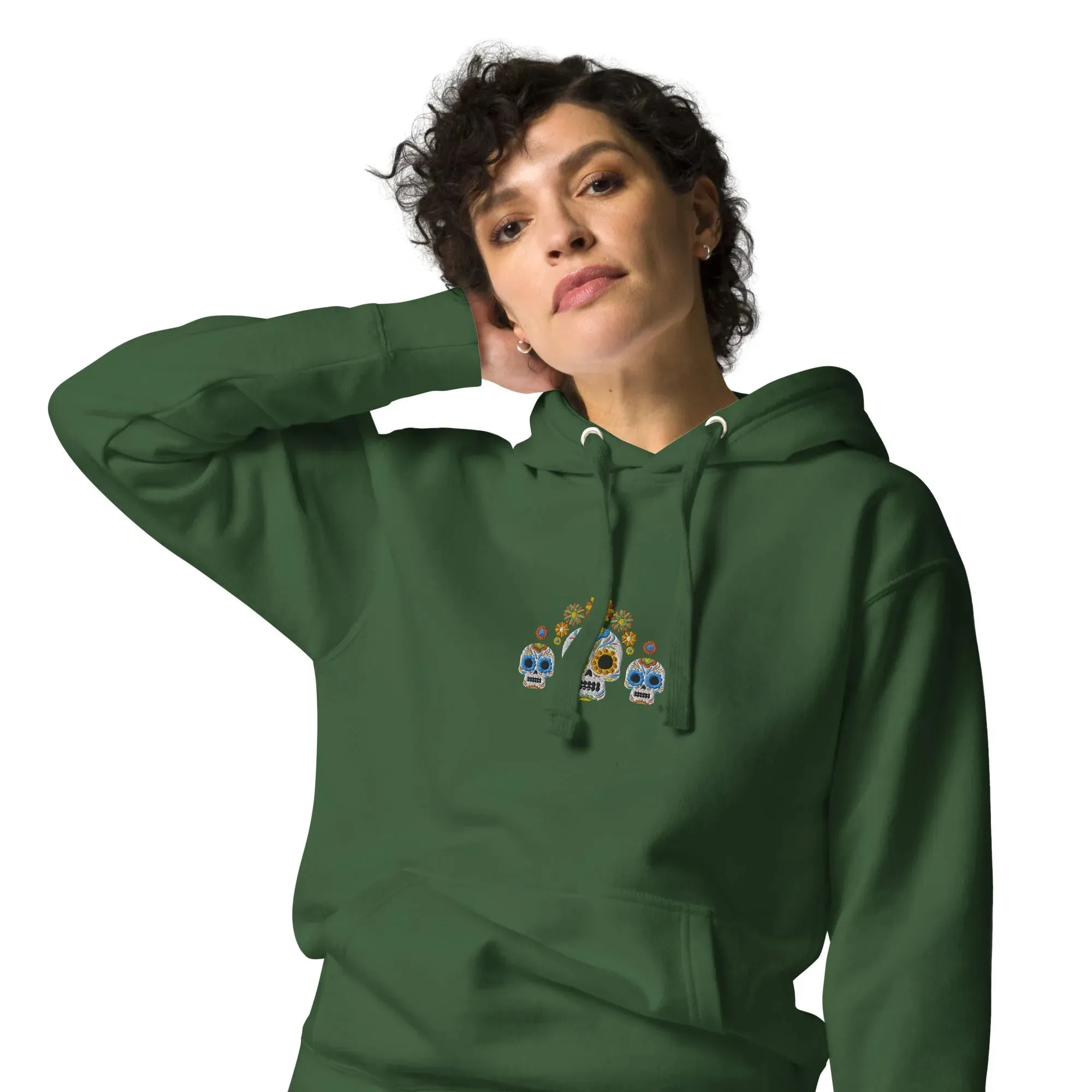 Mexican Day of the Dead Embroidered Hoodie