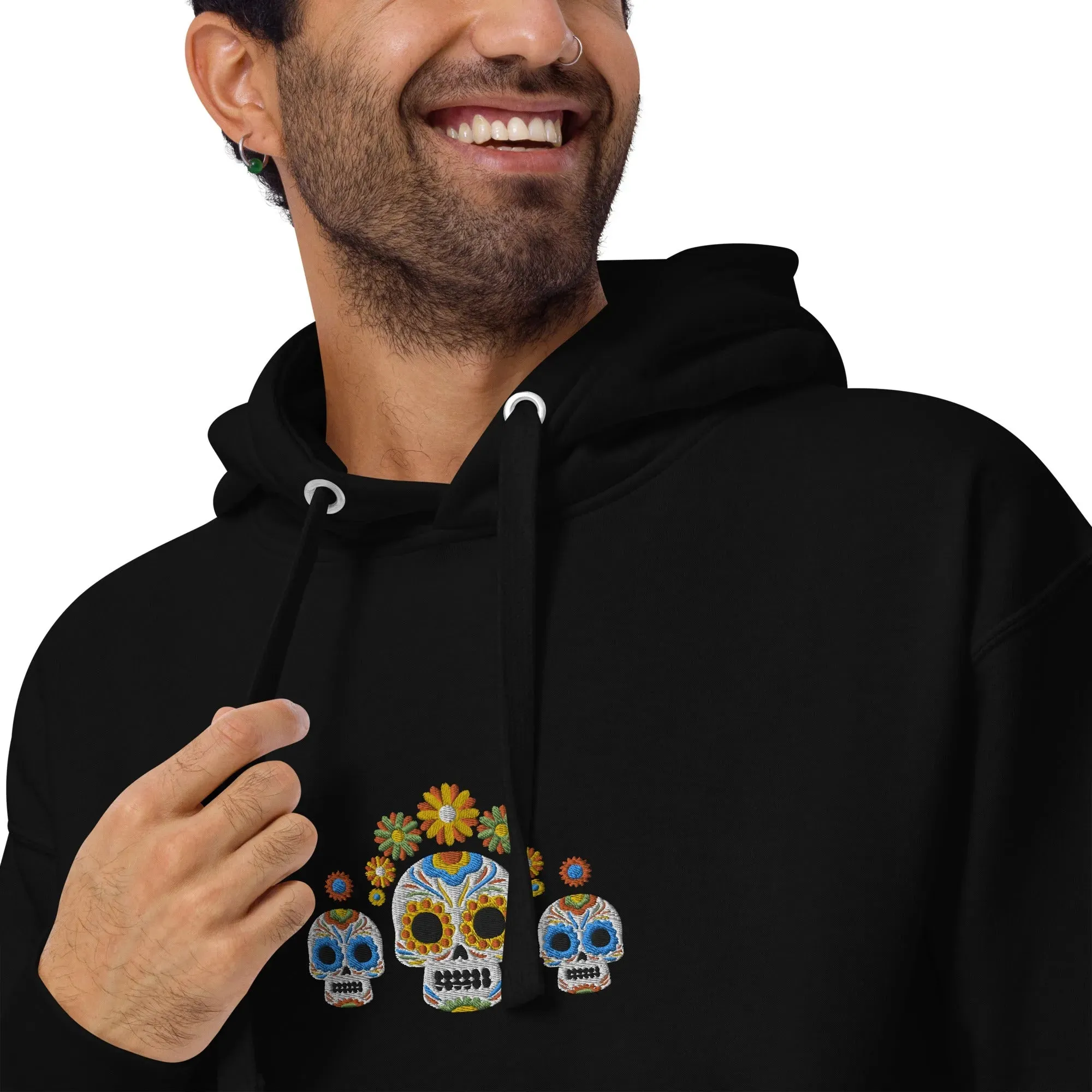 Mexican Day of the Dead Embroidered Hoodie