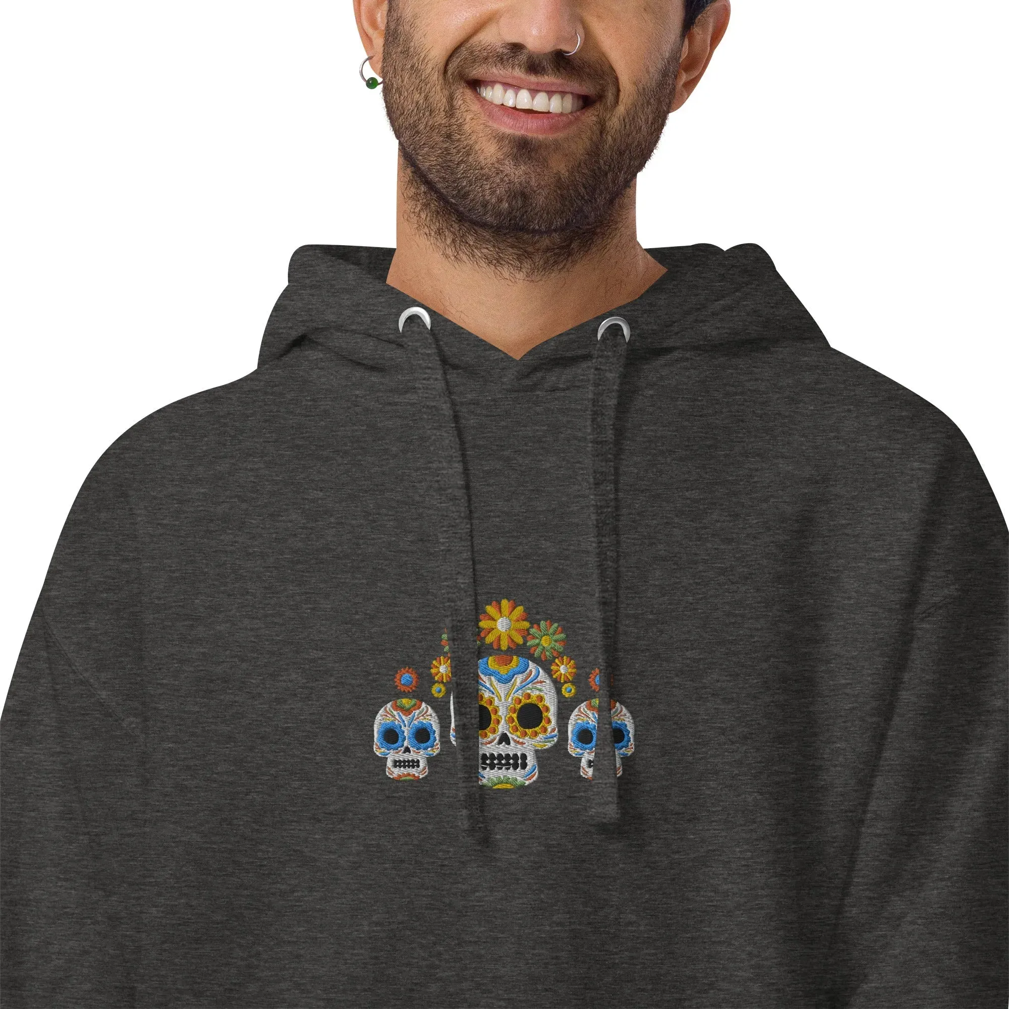 Mexican Day of the Dead Embroidered Hoodie