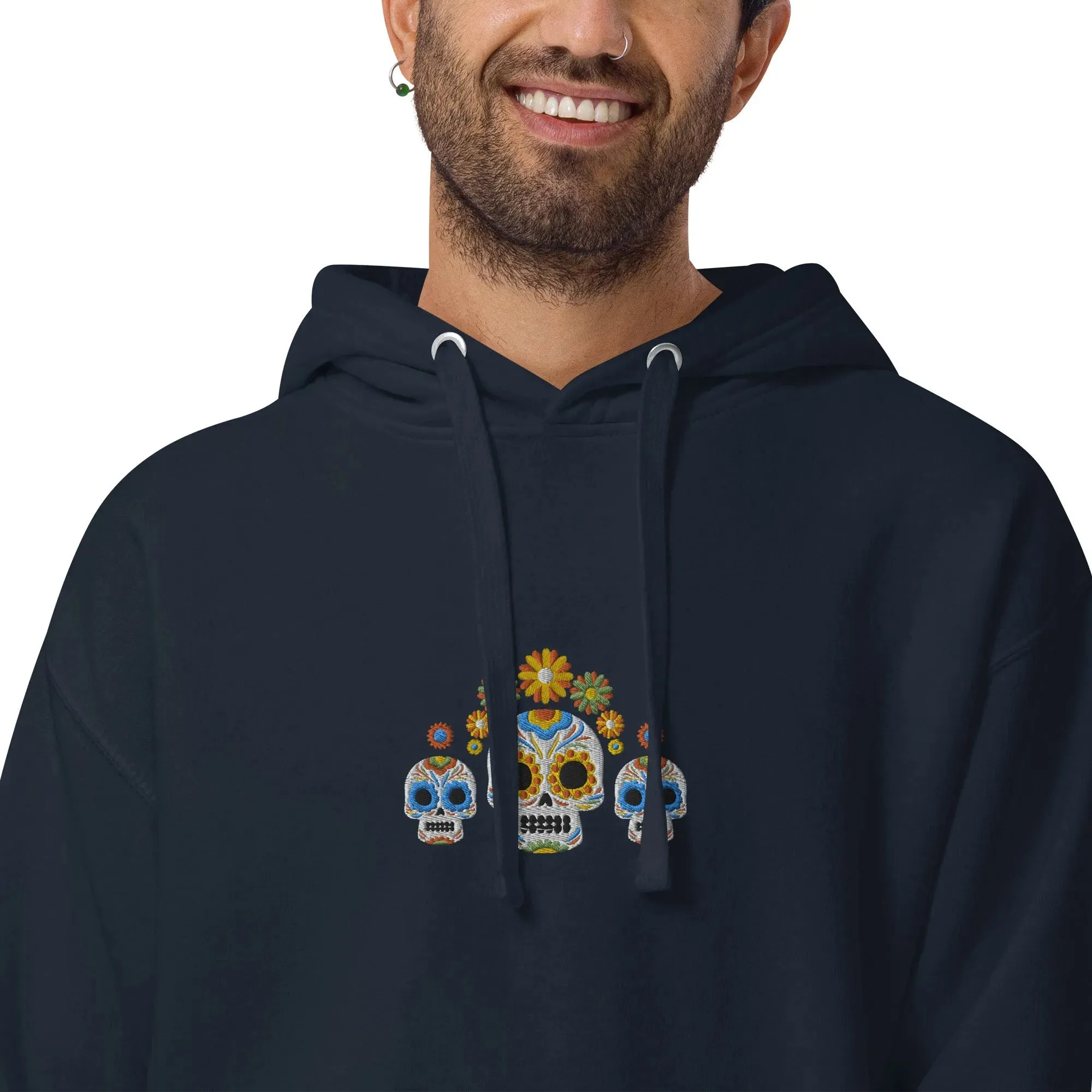 Mexican Day of the Dead Embroidered Hoodie