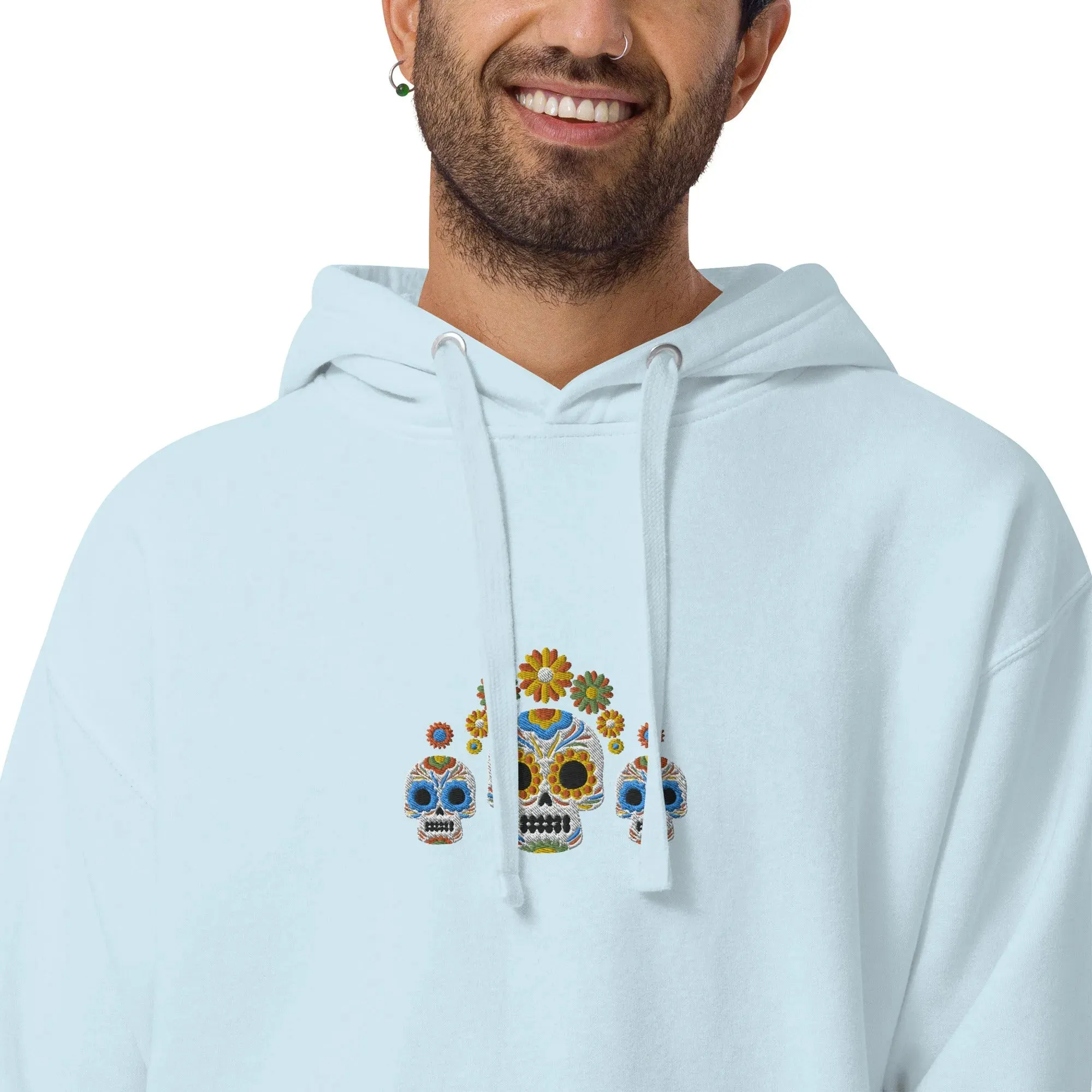 Mexican Day of the Dead Embroidered Hoodie