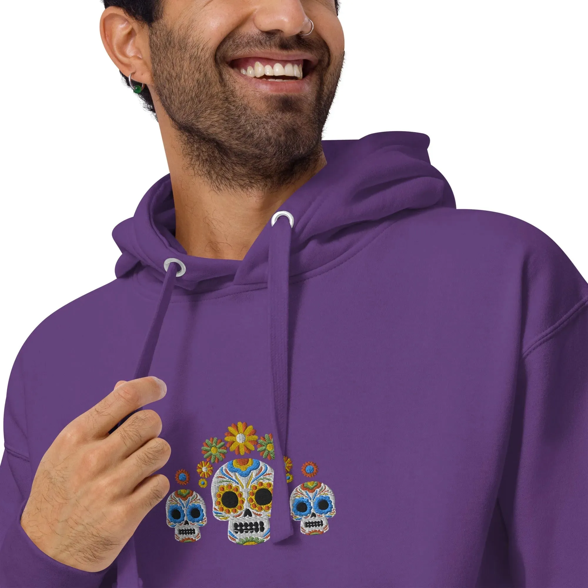 Mexican Day of the Dead Embroidered Hoodie