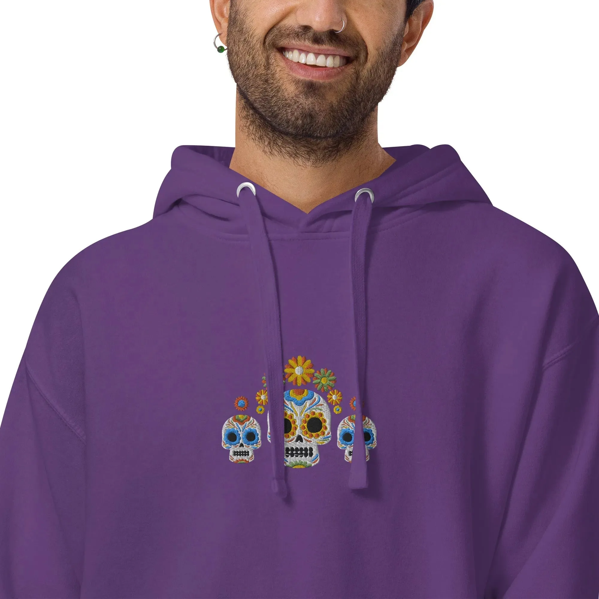 Mexican Day of the Dead Embroidered Hoodie