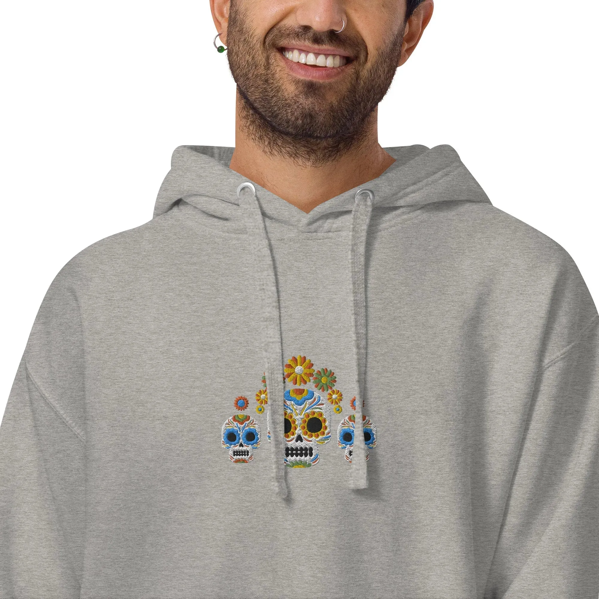 Mexican Day of the Dead Embroidered Hoodie