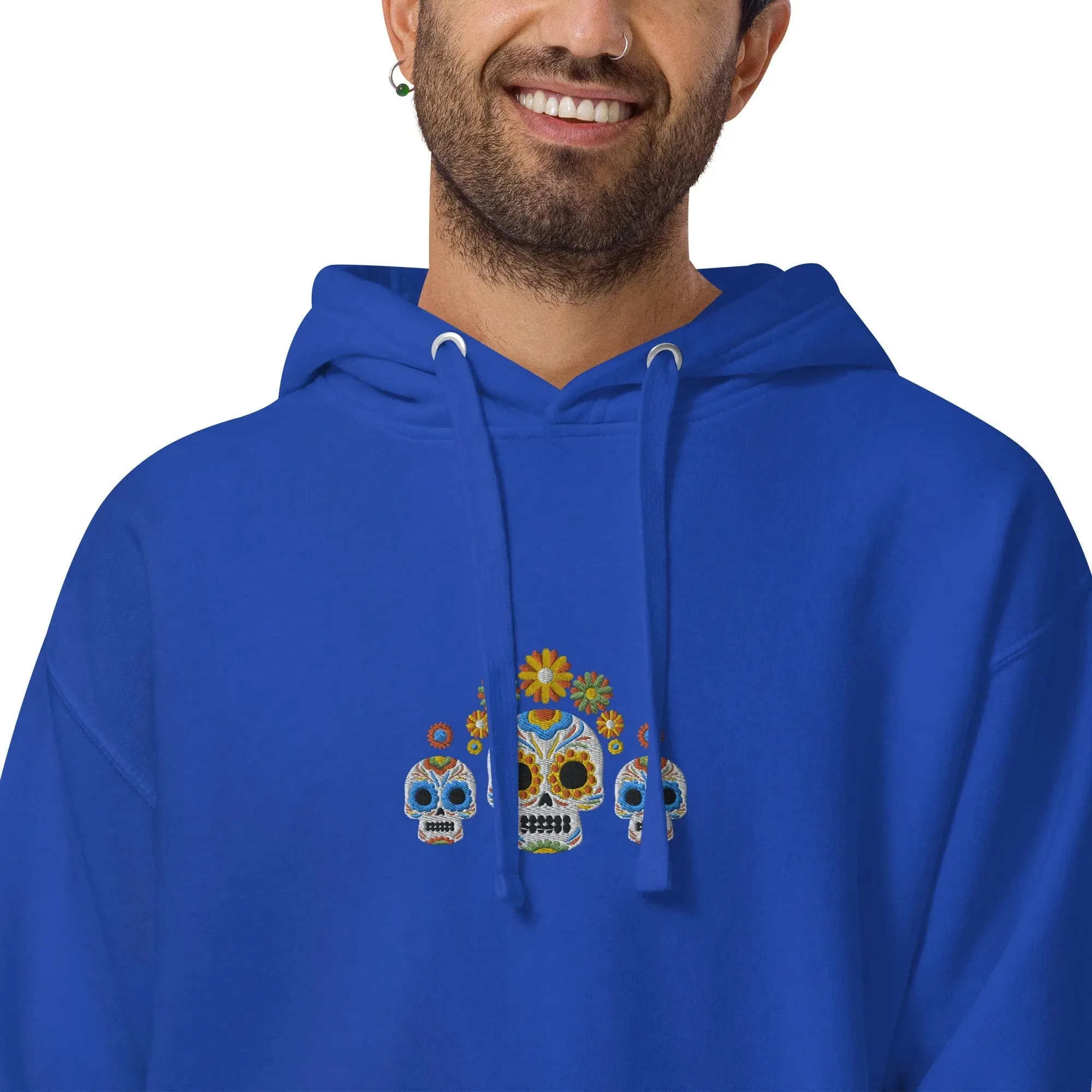 Mexican Day of the Dead Embroidered Hoodie