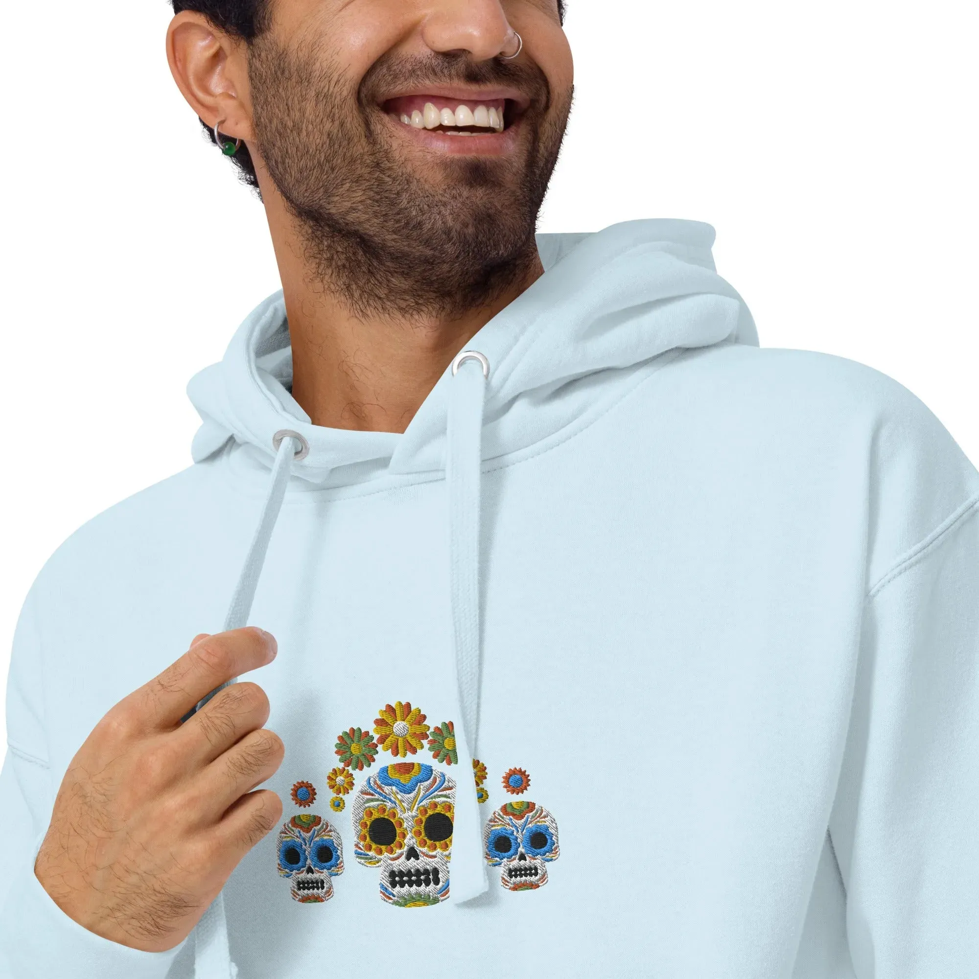 Mexican Day of the Dead Embroidered Hoodie