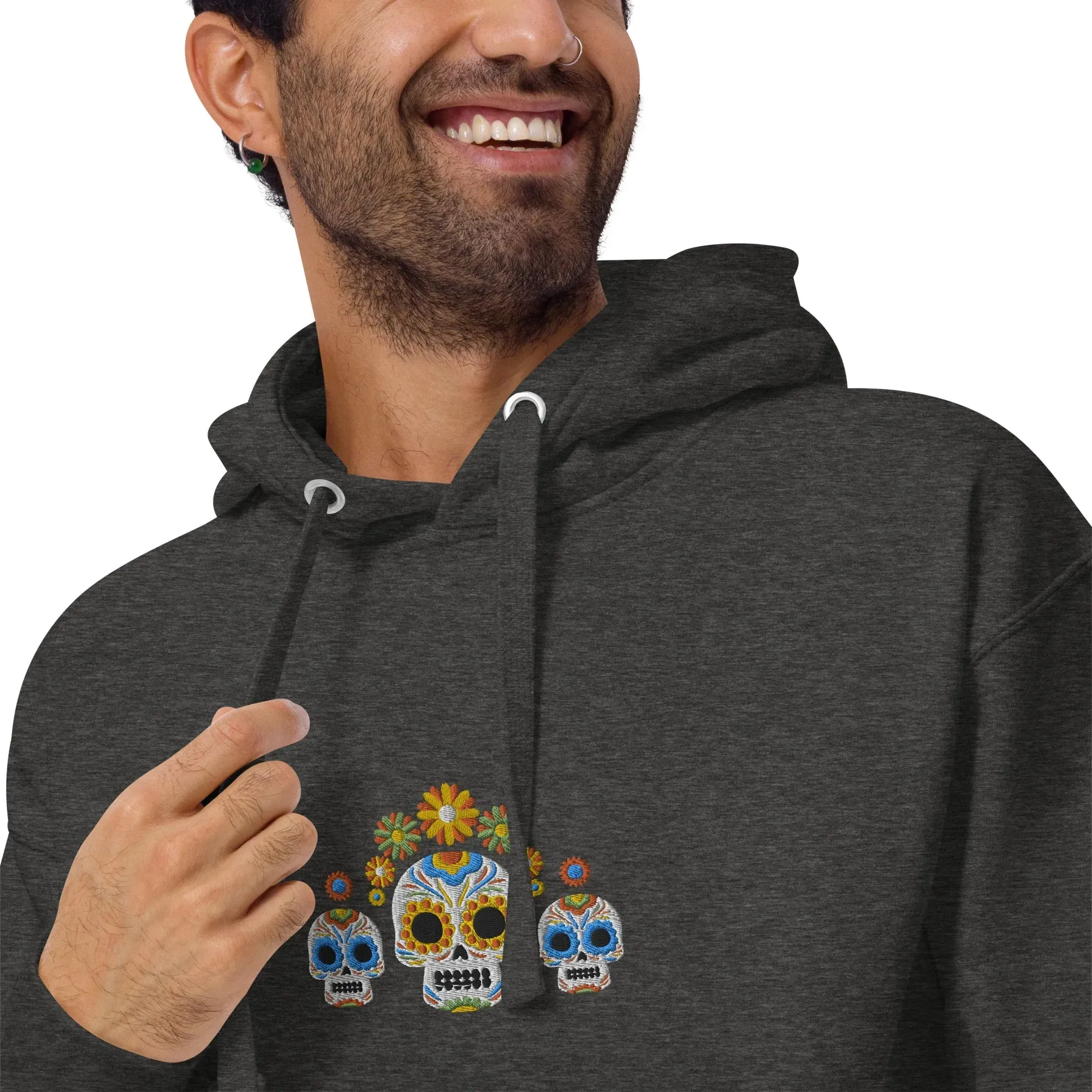 Mexican Day of the Dead Embroidered Hoodie