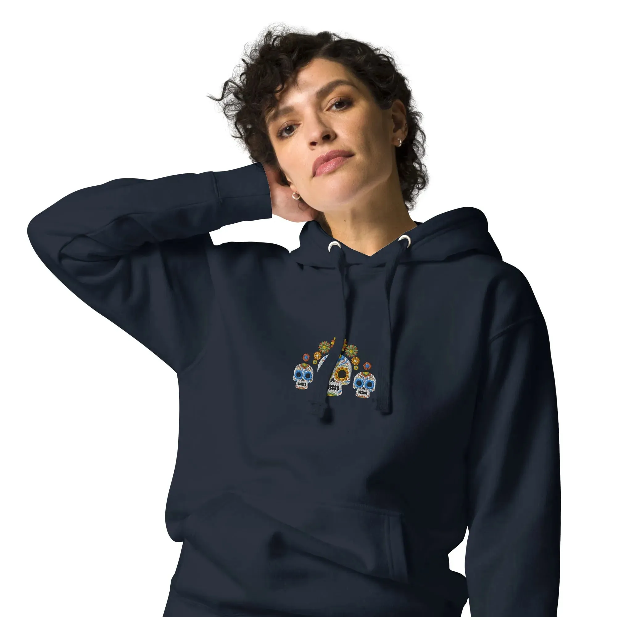 Mexican Day of the Dead Embroidered Hoodie