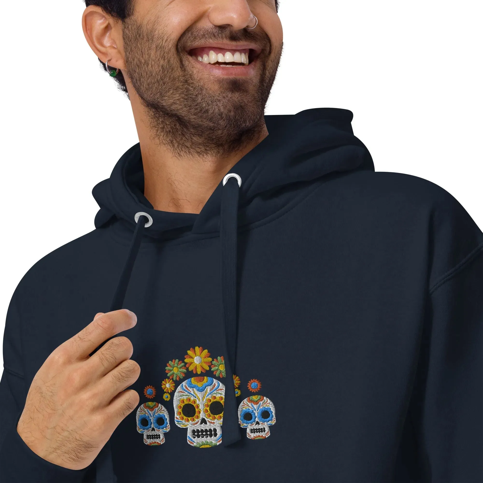 Mexican Day of the Dead Embroidered Hoodie