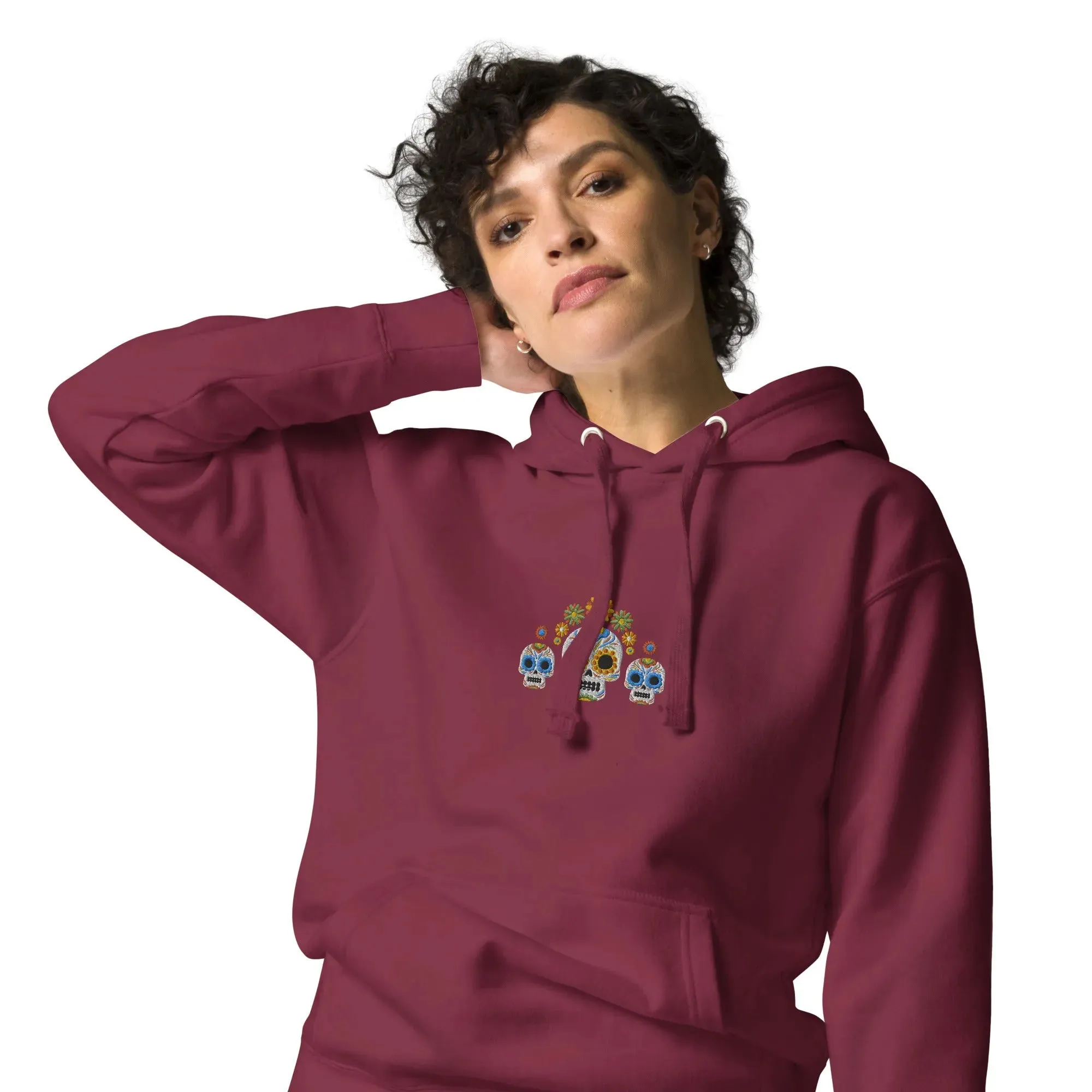 Mexican Day of the Dead Embroidered Hoodie