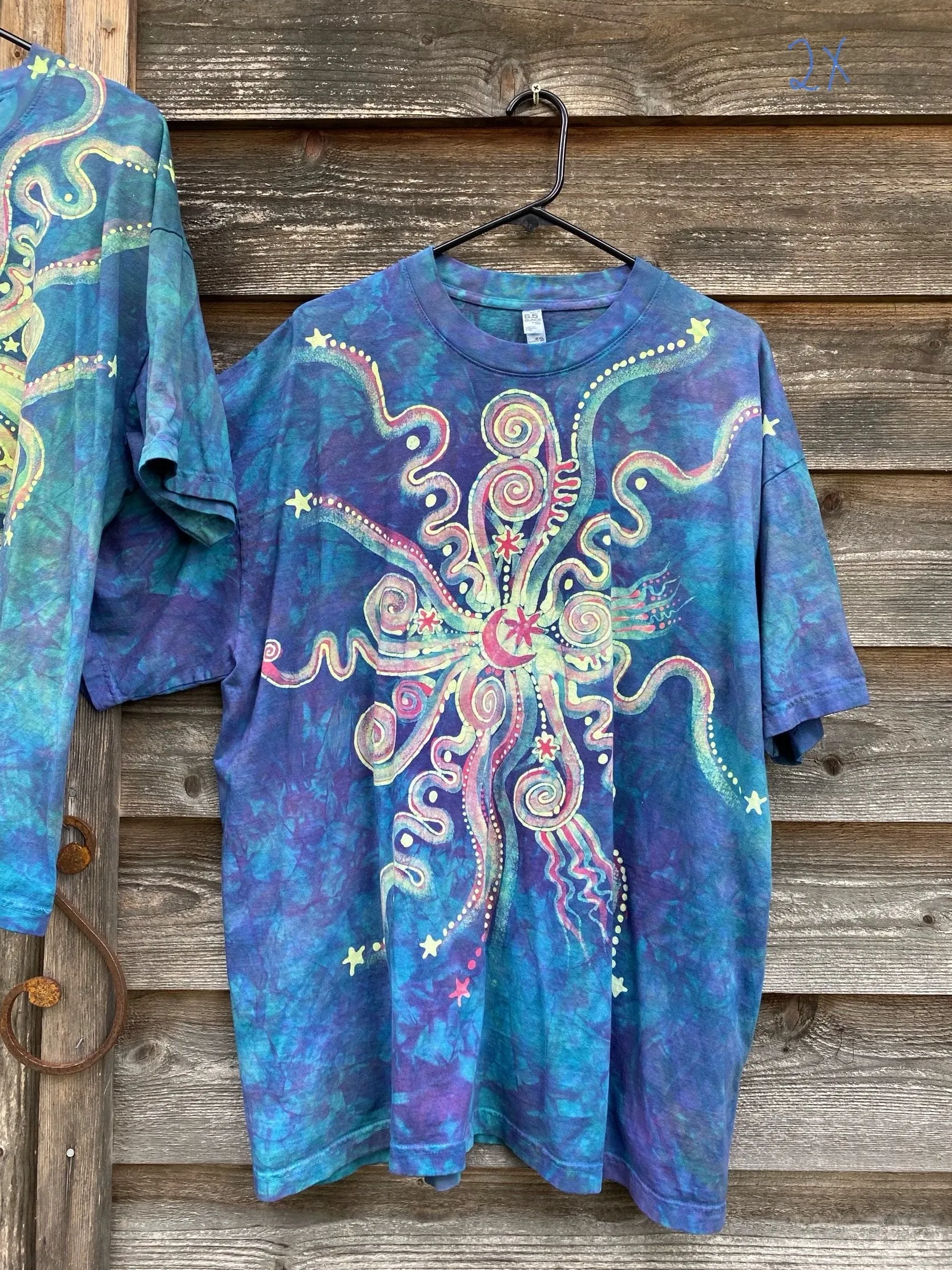 Moon Star Sunrise Pure Cotton Batik T-shirt - Size XL ONLY