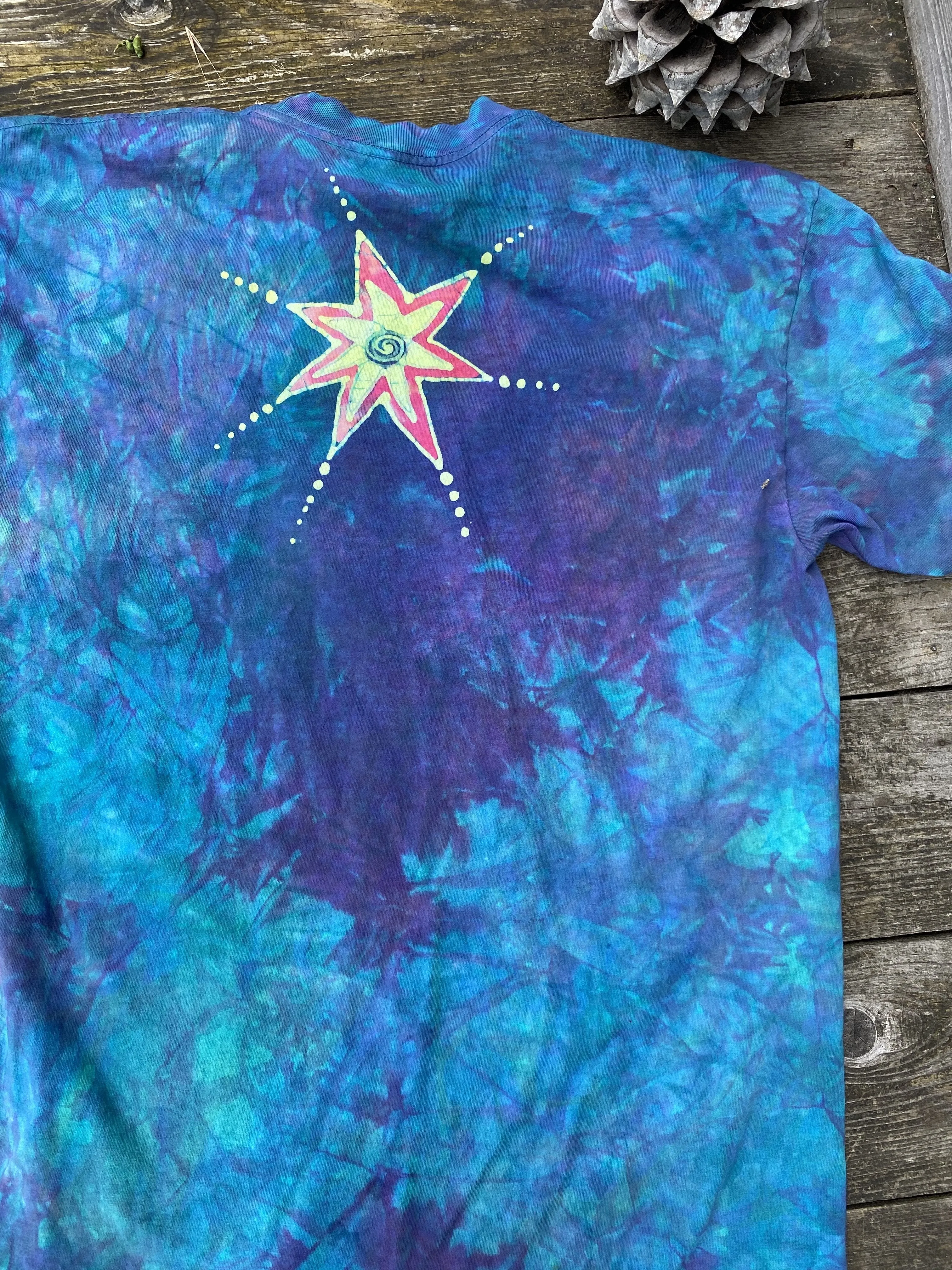 Moon Star Sunrise Pure Cotton Batik T-shirt - Size XL ONLY