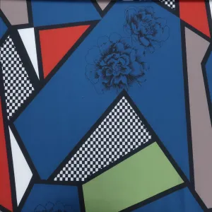 Multicolored Abstract Printed Neoprene Fabric