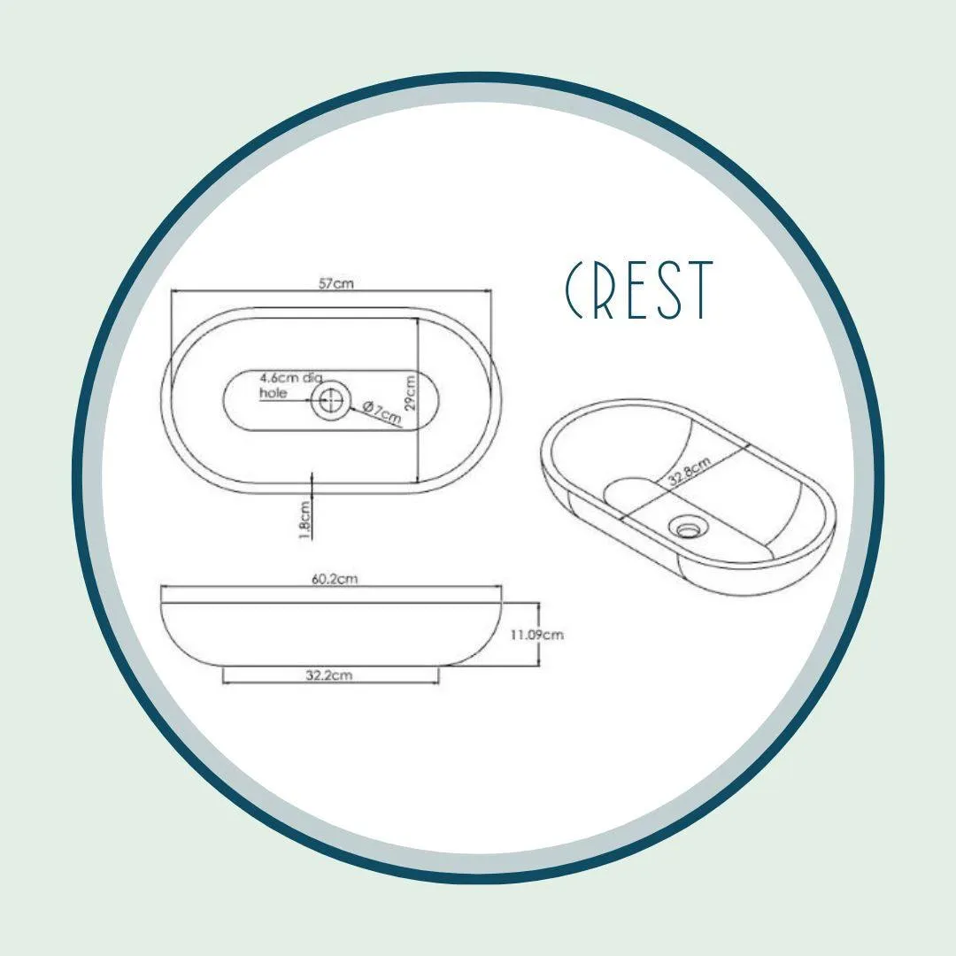 Navy - Blue Coloured Bathroom Basin - Select your shape