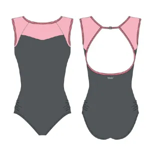 Nikolay - Penny Tank Style Leotard - Adult (DA3040/1MPN) - Dark Grey/Lips