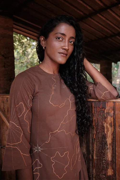 Okhai 'Map' Hand Embroidery Work Kurta Pant Set