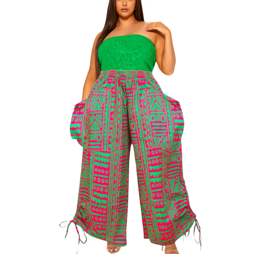 Palazzo Pants with  Adjustable Drawstring