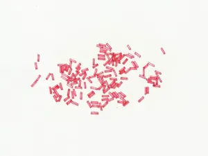 Pink Transparent Pipe / Bugle Glass Seed Beads (Wholesale)