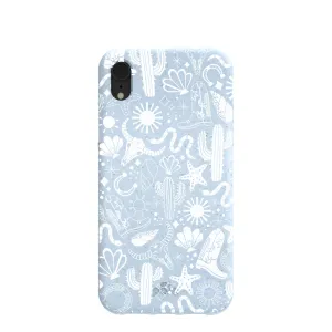 Powder Blue Coastal Rodeo iPhone XR Case