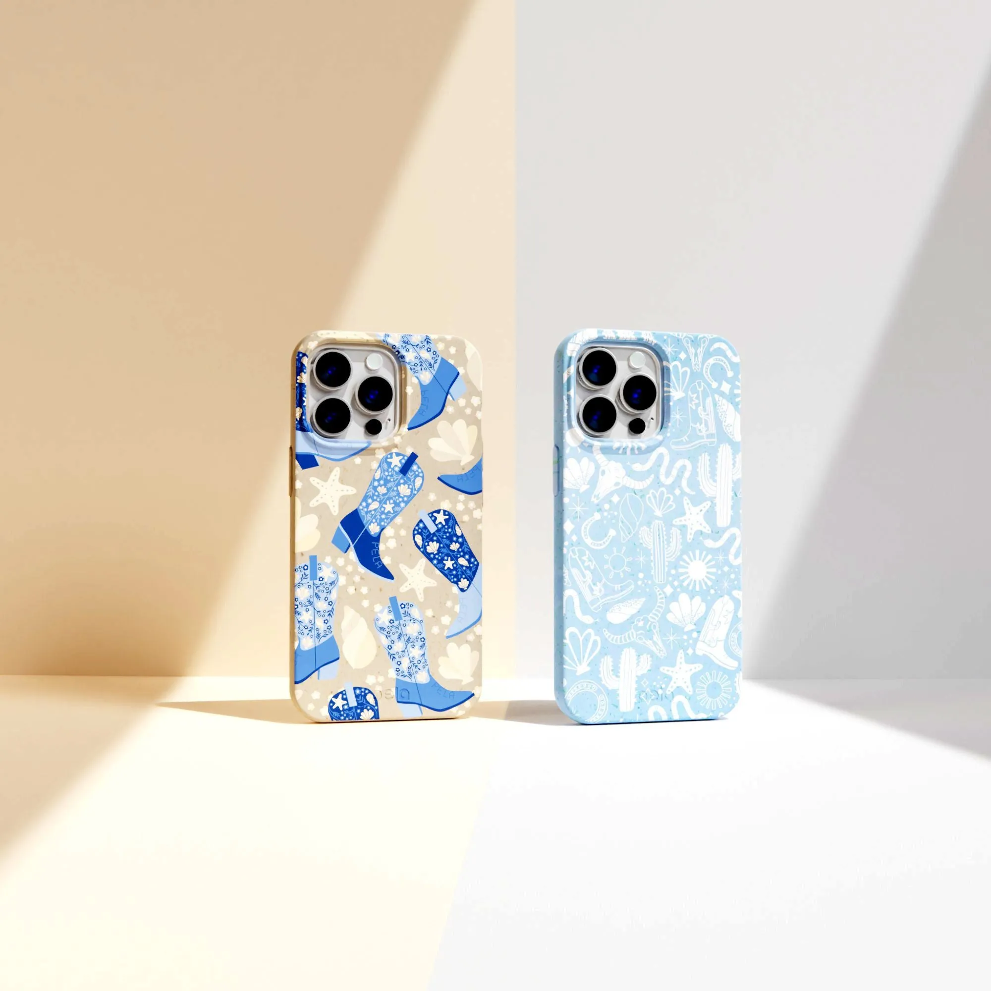 Powder Blue Coastal Rodeo iPhone XR Case