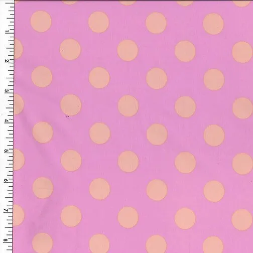 PSPN93 Spandex Tricot Orange-Pink Dot