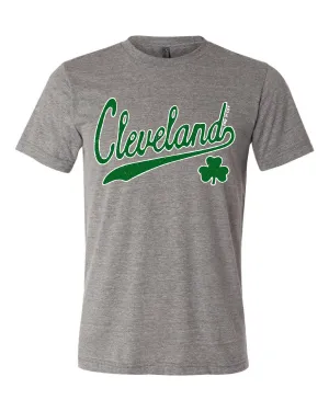 "Script Cleveland Irish" design on Grey