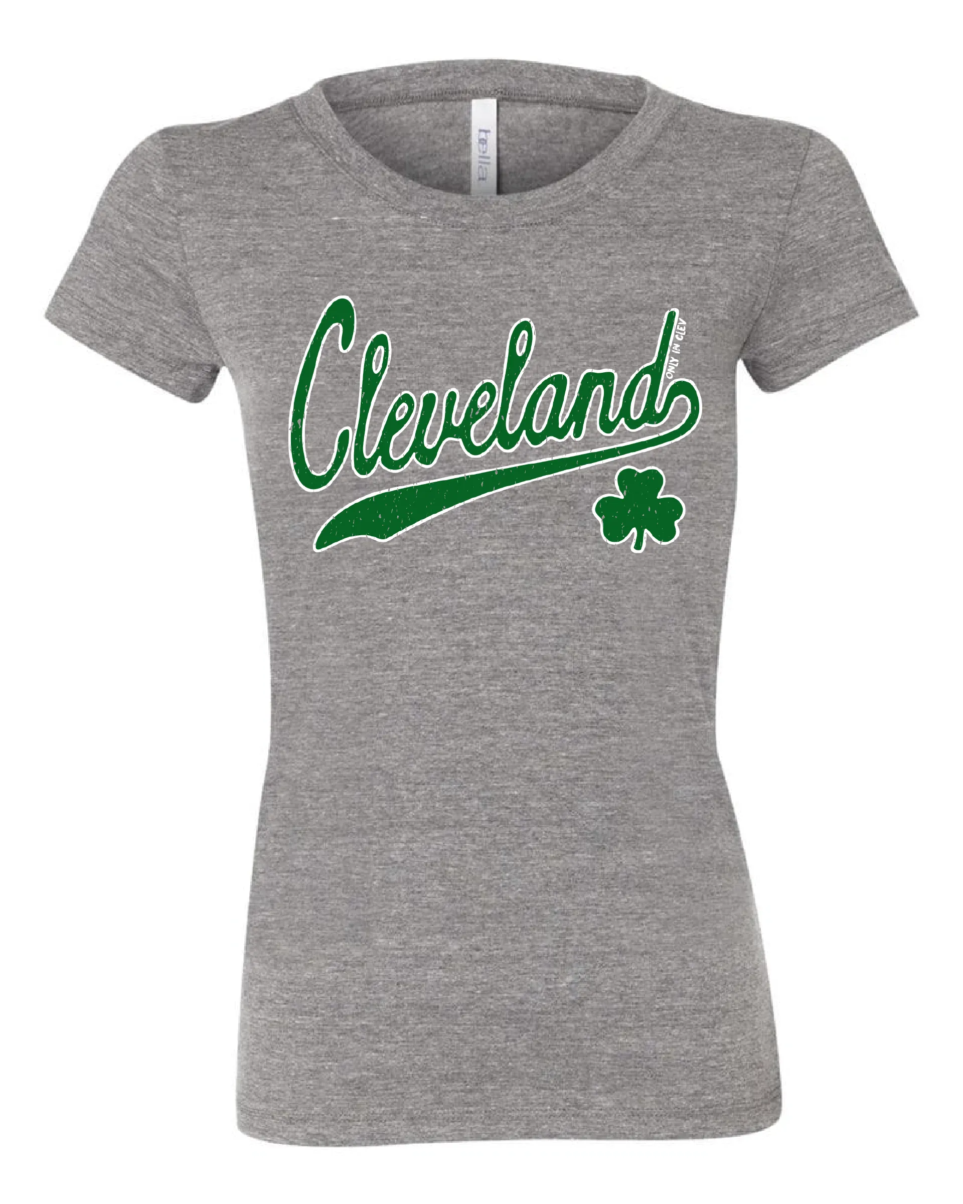 "Script Cleveland Irish" design on Grey
