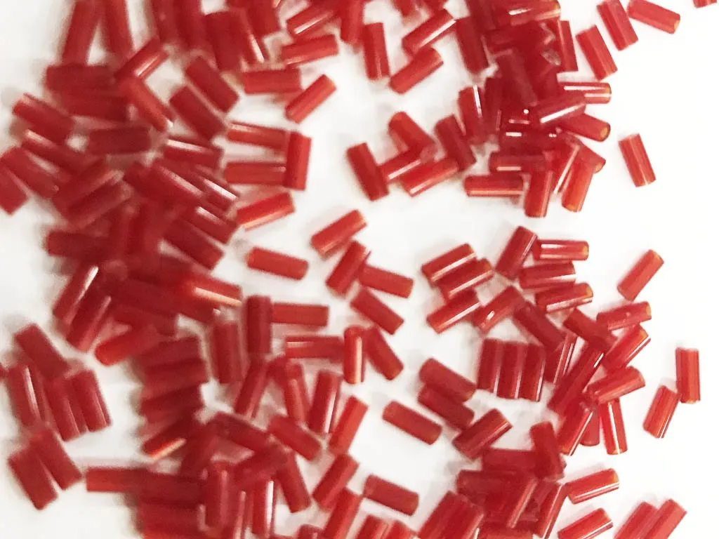 Red Opaque Pipe Glass Seed Beads (Wholesale)
