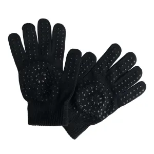 Reese Cotton Grip Workout Gloves - Black (Barre/Pilates)