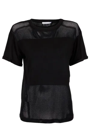 RUN & RELAX // LOOSE MESH TEE - BEAUTIFUL BLACK