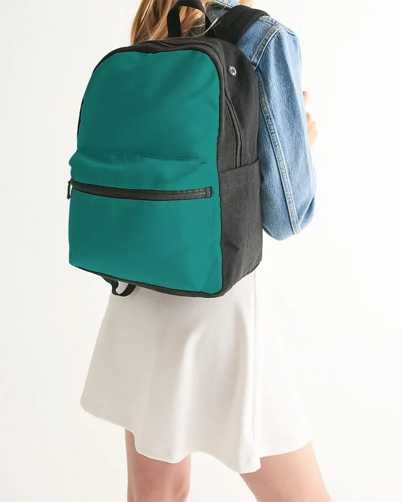 Shaded Blue-Green Canvas Backpack | C100M0Y50K30