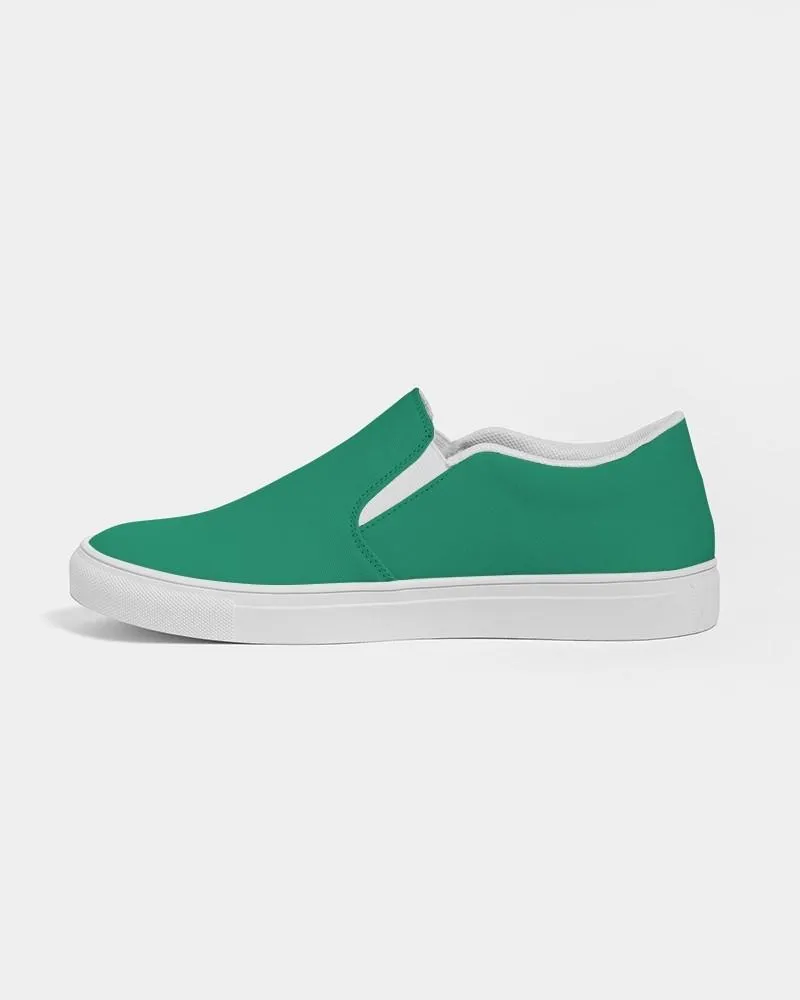 Shaded Green Slip-On Canvas Sneakers | Women's | C100M0Y75K30