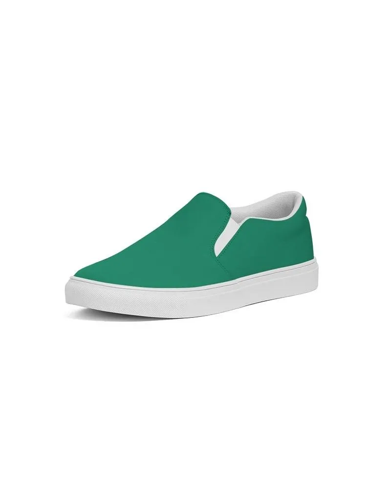 Shaded Green Slip-On Canvas Sneakers | Women's | C100M0Y75K30