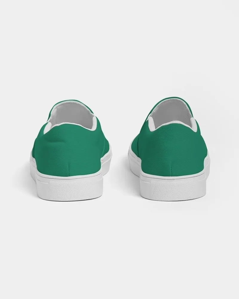 Shaded Green Slip-On Canvas Sneakers | Women's | C100M0Y75K30