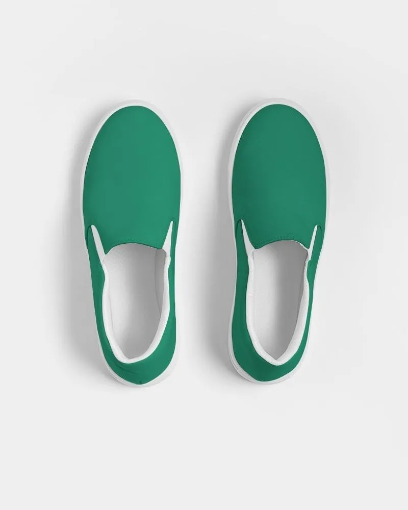Shaded Green Slip-On Canvas Sneakers | Women's | C100M0Y75K30