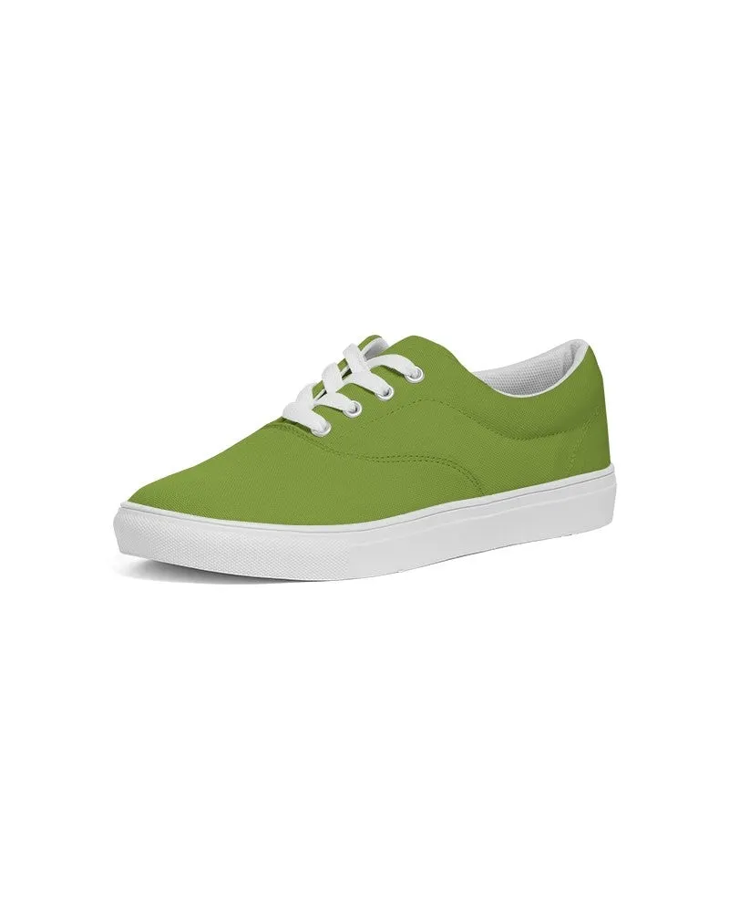 Shaded Warm Green Canvas Sneakers | Women's | C38M0Y100K30