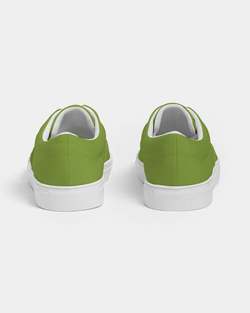 Shaded Warm Green Canvas Sneakers | Women's | C38M0Y100K30