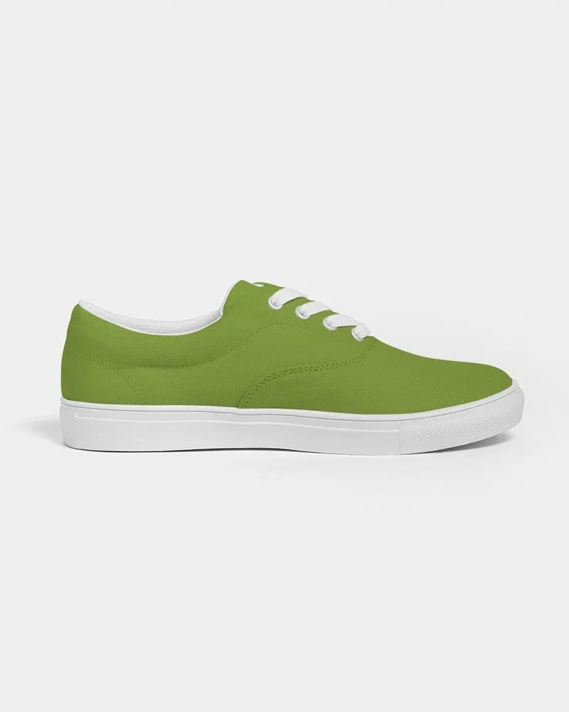 Shaded Warm Green Canvas Sneakers | Women's | C38M0Y100K30