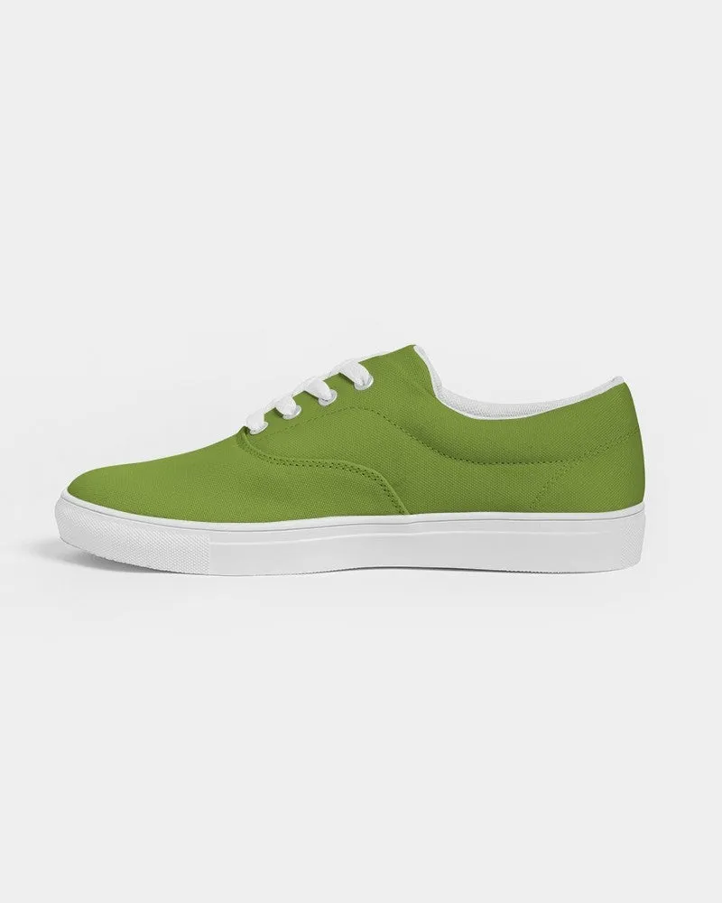Shaded Warm Green Canvas Sneakers | Women's | C38M0Y100K30