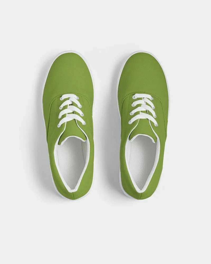 Shaded Warm Green Canvas Sneakers | Women's | C38M0Y100K30